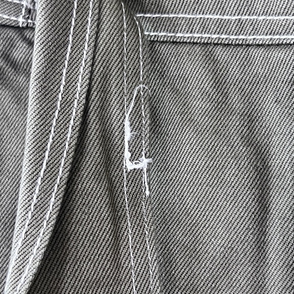 Forever 21 Army Green Pencil Mini Skirt with Tie Front - Picture 7 of 8